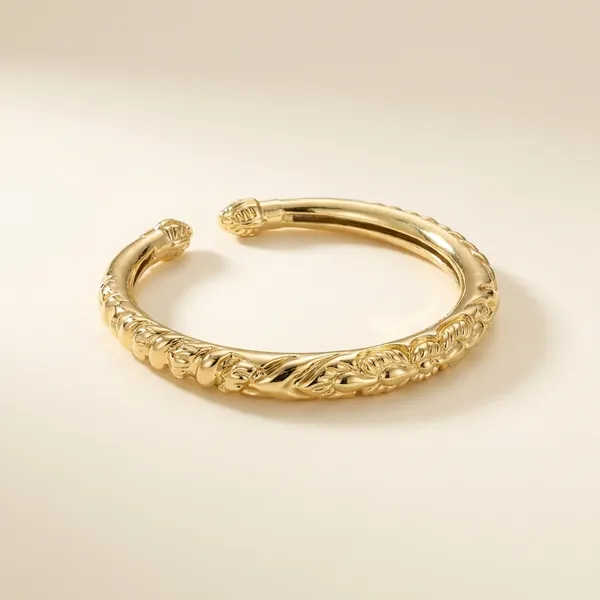 Twisted_Gold_Plated_Cuff_Bracelet_For_Women