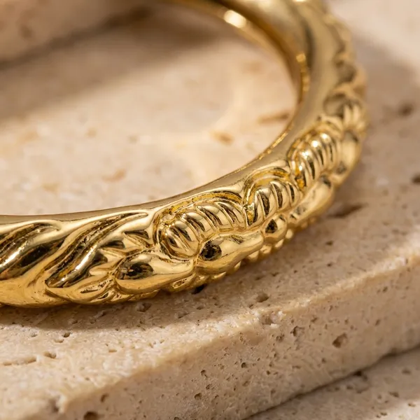 Twisted_Gold_Plated_Cuff_Bracelet_For_Women