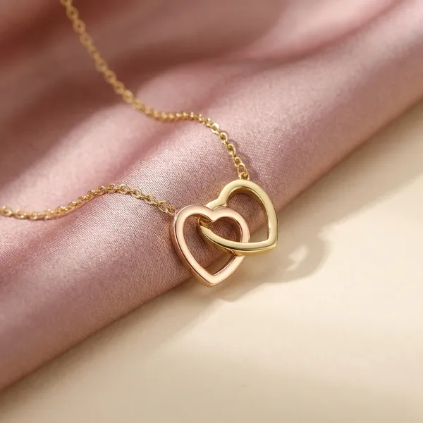 Gold-Toned_Interlocking_Hearts_Pendant_Necklace_For_Women