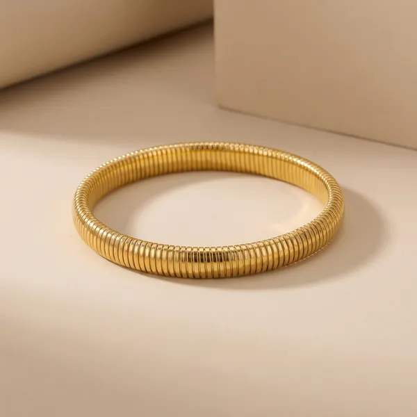 Gold-Toned_Snake_Chain_Bracelet_With_White_Beaded_Stretch_Bracelet_Set_For_Women