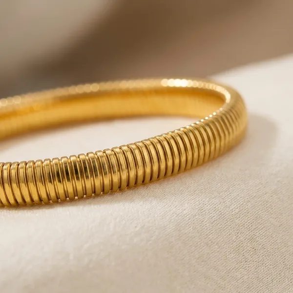 Gold-Toned_Snake_Chain_Bracelet_With_White_Beaded_Stretch_Bracelet_Set_For_Women
