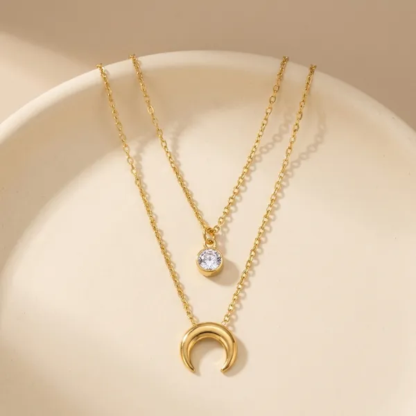 Layered_Gold-Tone_Crescent_Moon_And_Crystal_Pendant_Necklace_Set_For_Women