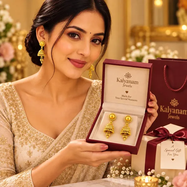 Kalyanam_Jewels_Traditional_Gold-Plated_Jhumka_Earrings_with_Hanging_Beads