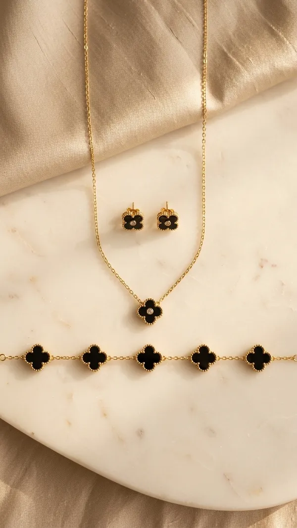 Aura_Jewels_Black_Onyx_Clover_Set_(includes_Necklace,_Bracelet,_and_Stud_Earrings).