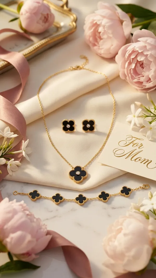 Aura_Jewels_Black_Onyx_Clover_Set_(includes_Necklace,_Bracelet,_and_Stud_Earrings).