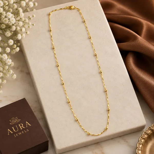 Aura_Jewels_Delicate_Gold-Plated_Bead_Station_Chain