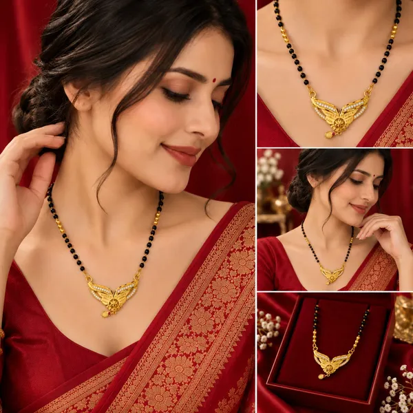 Aura_Jewels_High_Gold_PlatedGraceful_Gold-Plated_Zircon_Mangalsutra_with_Black_Beads