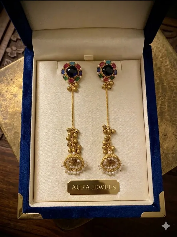 Aura_Jewels_Kashmiri_Multi-stone_Long_Earing
