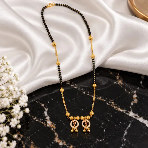 Aura_Jewels_Micro_Plated_Elegant_Dual-Pendant_Black_Beaded_Mangalsutra