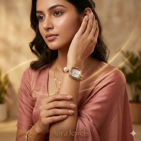 Aura_Jewels_Minimalist_Gold-Tone_Pearl_Cuff_Analog_Watch