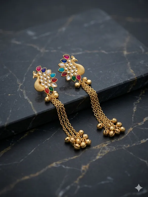 Aura_Jewels_Multi-Colour_Peacock_Style_Kashmiri_Jhumka