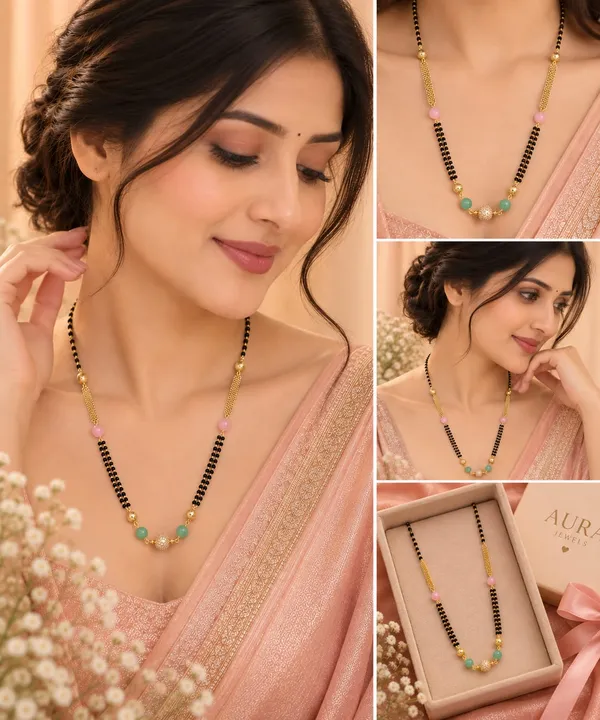 Aura_Jewels_Pastel_Bead_Multi-Strand_Mangalsutra