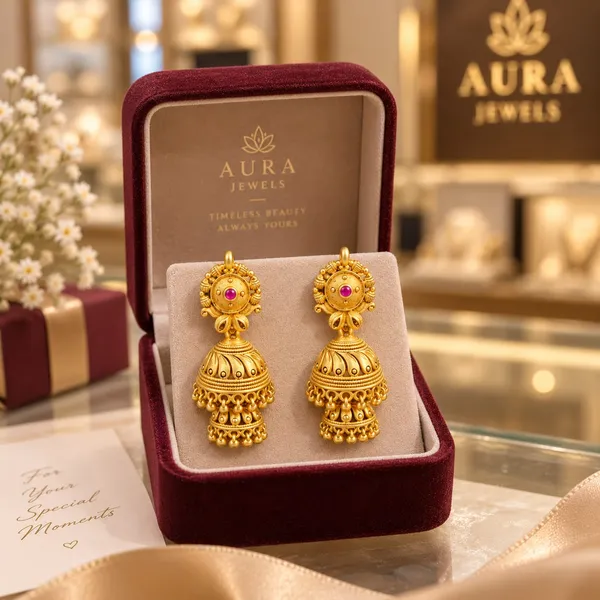 Aura_Jewels_Regal_Ruby-Accented_Multi-Tier_High_Gold-Plated_Jhumka_Earrings