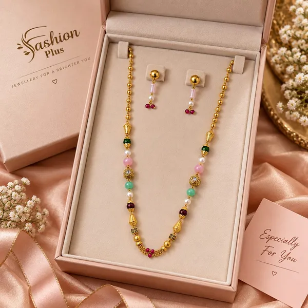Aura_Jewels_micro_gold_plated_Multigemstone_Beaded_Mangalsutra_and_Earring_Set