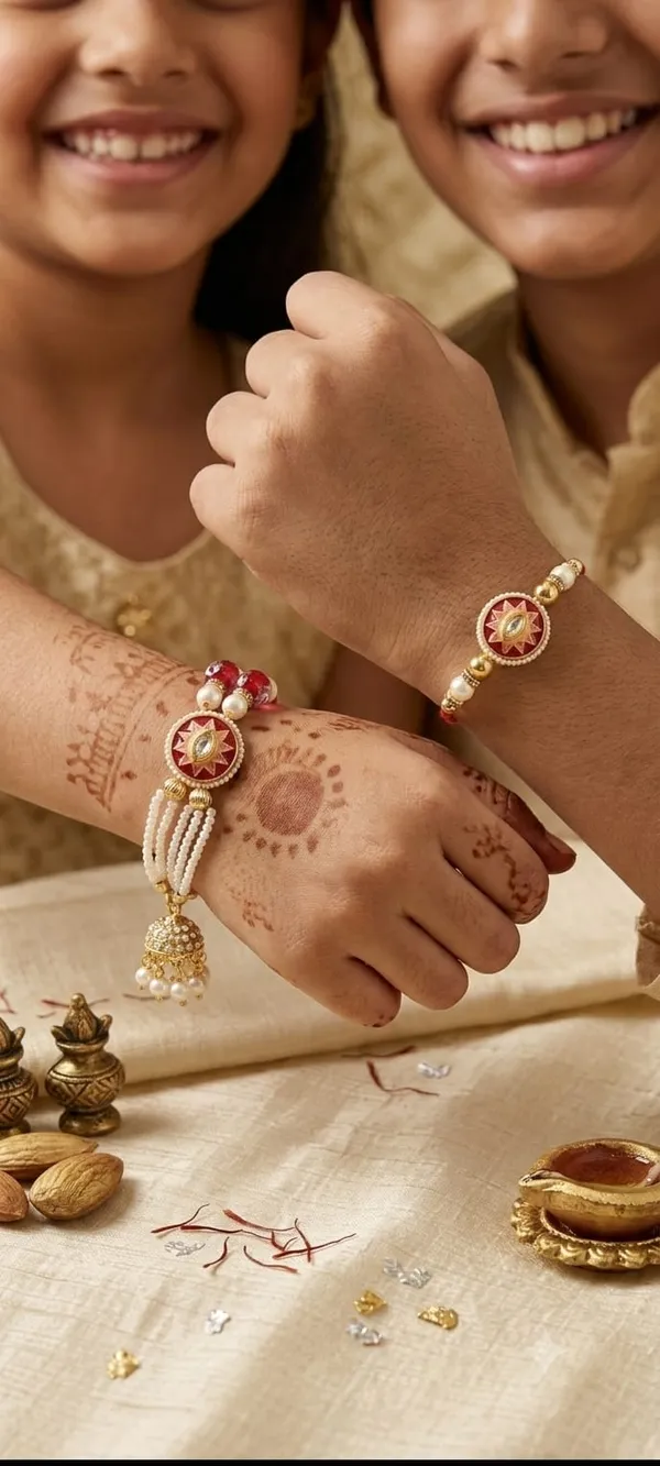 Deep_Red_Premium_Rakhi_(_Rakhi/Kumkum-Chawal/Kisses_choclate)