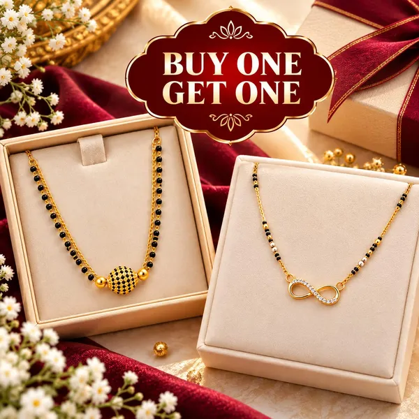 Dual_Mangalsutra_Combo_Set_–_Textured_Gold_Bead_&_Zircon_Infinity_Pendant_Short_Mangalsutras___