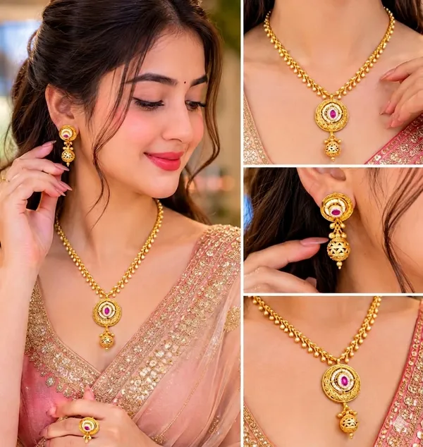 Elegant_Ruby-Accented_Gold-Tone_Necklace_Set