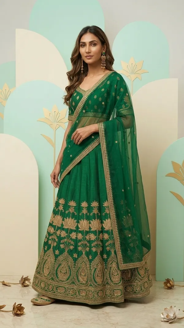 Emerald_Green_Chandbali_Jhumka_Drop_Earrings_(Ghungroo_Style)