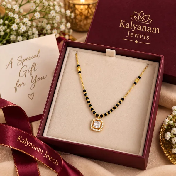 Gold-Plated_Solitaire_Square_Zircon_Mangalsutra_with_Traditional_Black_Beaded_Chain