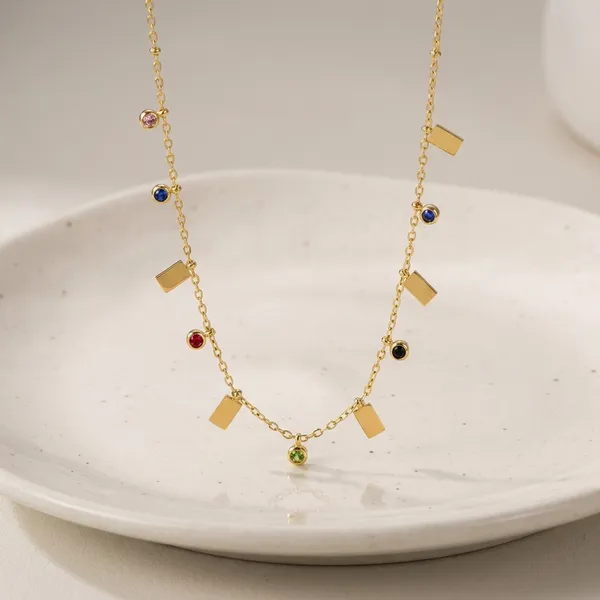 Gold-Toned_Geometric_Charm_Necklace_With_Colorful_Stones_For_Women