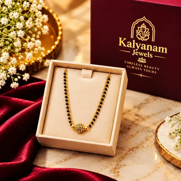 Kalyanam_Jewels_Traditional_Double-Strand_Black_Bead_Mangalsutra_with_Gold_Sphere_Pendant_|_Karwa_Chauth_Special