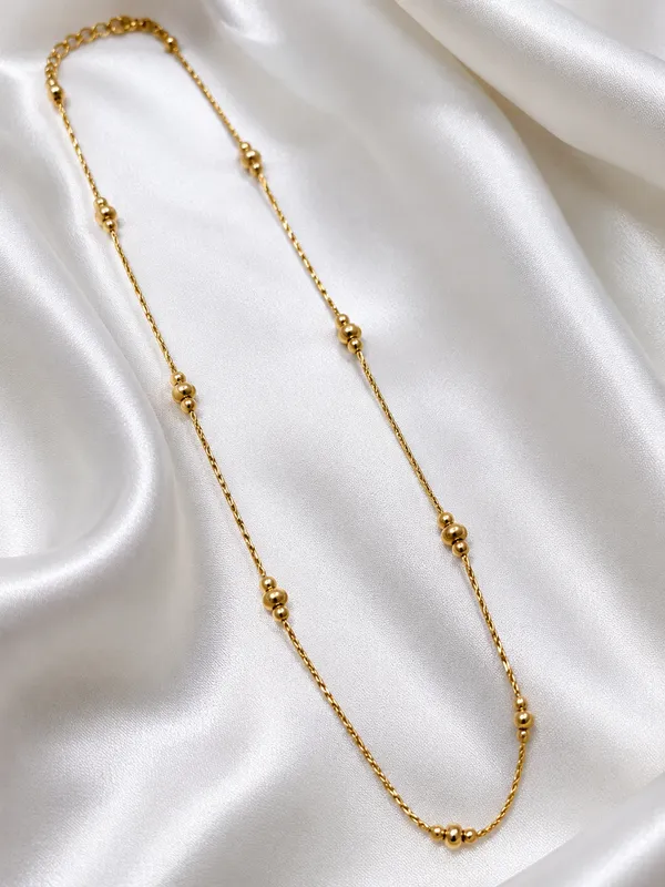 Micro_Gold_Plated_Rice_Piece_And_Ball_Chain_Daily_use_