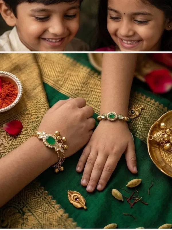 Premium_Emarald_Rakhi_Bhai-Bhabhi_(pack_of_Rakhi/Kumkum-Chawal/Kisses_choclate)