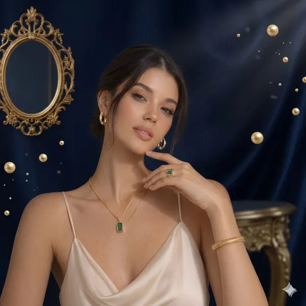 Timeless_Elegance:_18K_Gold_Plated_Emerald_Pendant_&_Ring_Jewelry_Set