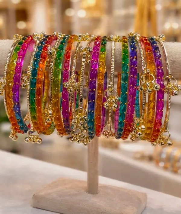 Viral_Trending_Dark_Multi_Raindrop_with_Gungaroo_Bangles_(_12_glass_bangles_and_4_ghungaroo_bangles)