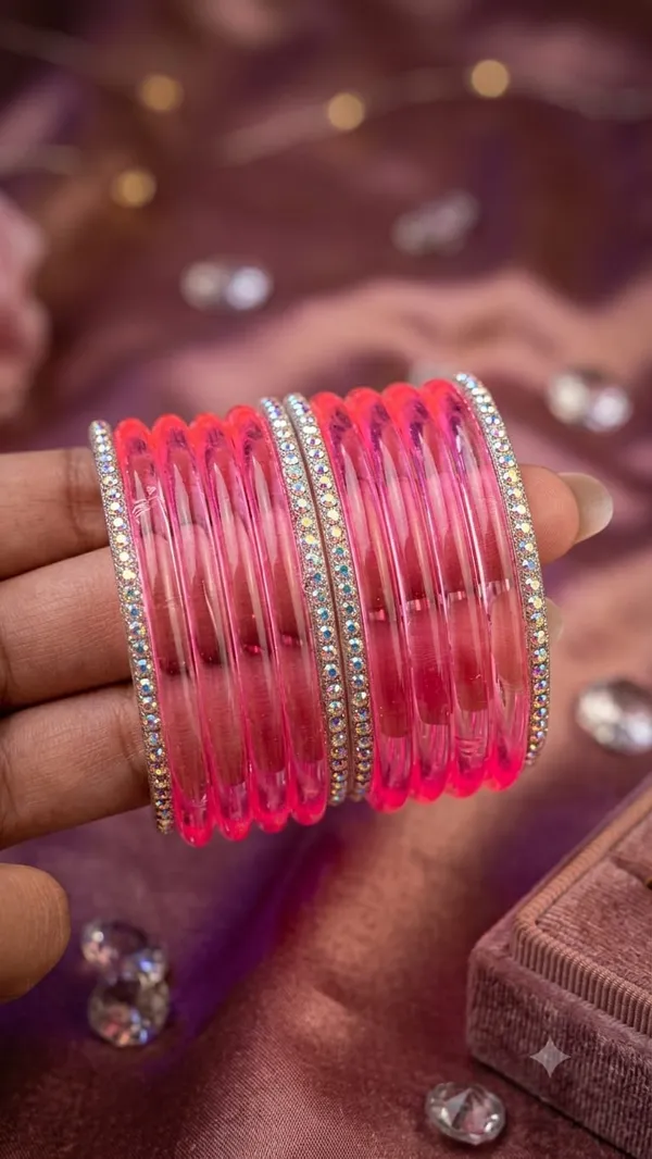 Viral_Trending_Light_Pink_Dream__jelly_Crystal_Embellished_Bangle_Set