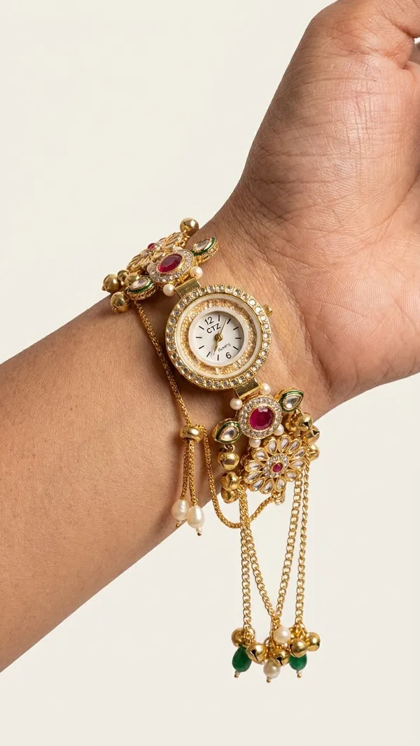 Noor-e-Kundan_kashmiri_Bracelet_Watch