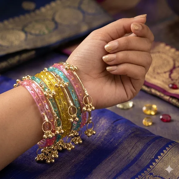 Viral_Trending_Light_Multi_Raindrop_with_Gungaroo_Bangles_(_12_Glass_bangle_and_4_Gungaroo_bangles)