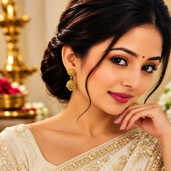 Buy_1_Get_1_Gold-Plated_Jhumka_Combo_–_Hoop_Drop_&_Floral_Stud_Jhumka_Set