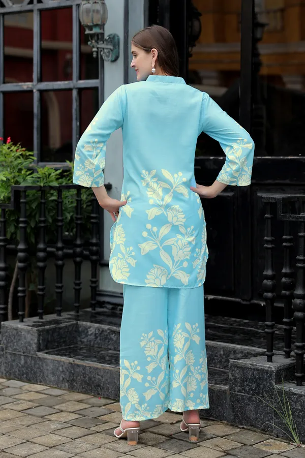 Light_Blue_Viscose_Rayon_Tunic_And_Palazzo_Co_Ord_Set_For_Women