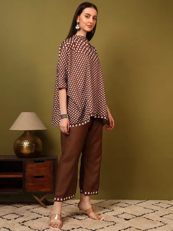 Brown_Rayon_Slub_Digital_Print_Kaftan_Co_Ord_Set_For_Women