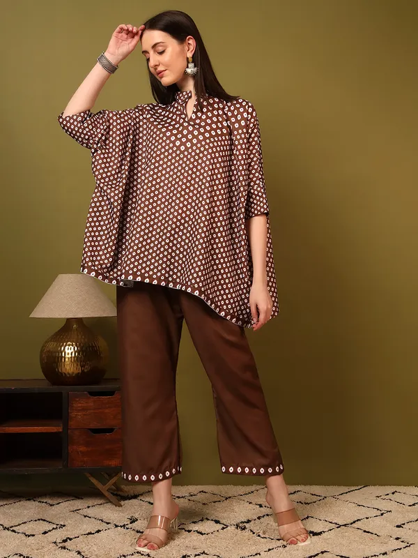 Brown_Rayon_Slub_Digital_Print_Kaftan_Co_Ord_Set_For_Women