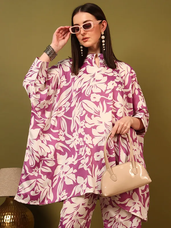 Purple_Digital_Print_Kaftan_Co_Ord_Set_For_Women