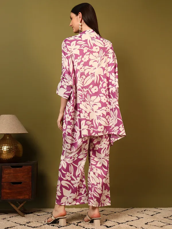 Purple_Digital_Print_Kaftan_Co_Ord_Set_For_Women