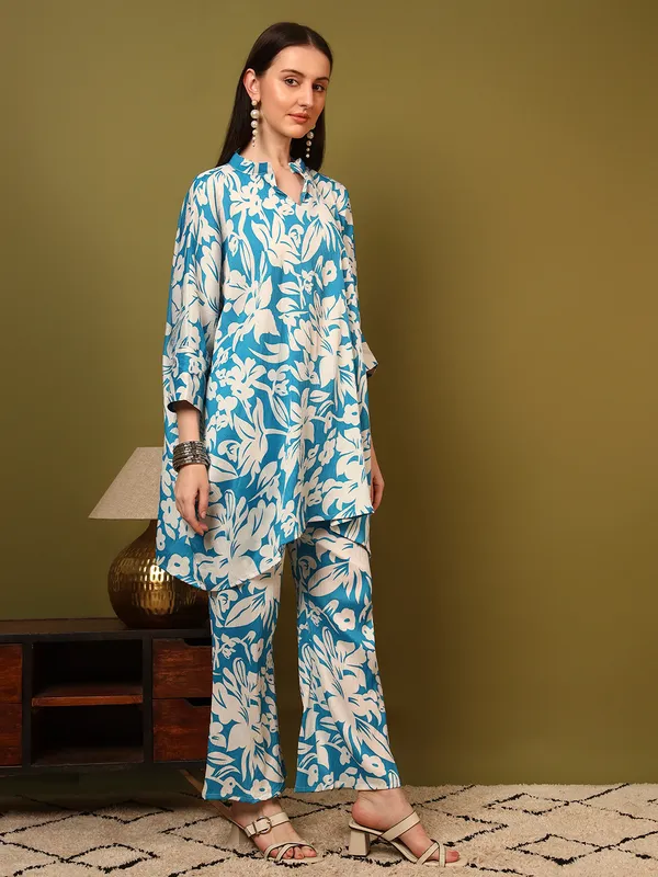 Sky_Digital_Print_Kaftan_Co_Ord_Set_For_Women