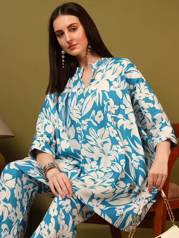Sky_Digital_Print_Kaftan_Co_Ord_Set_For_Women