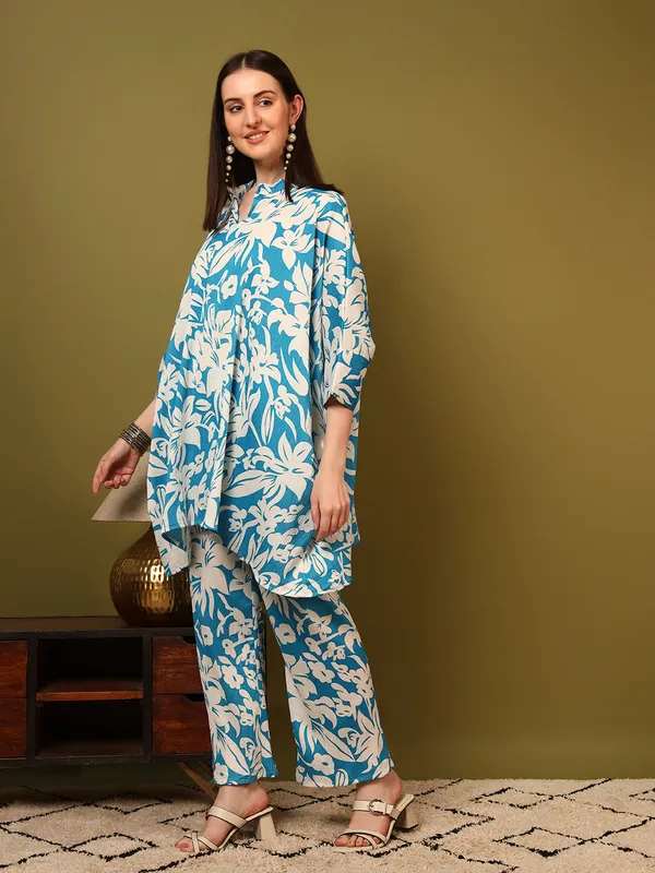 Sky_Digital_Print_Kaftan_Co_Ord_Set_For_Women