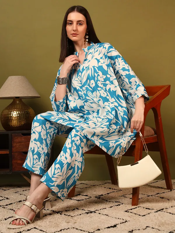 Sky_Digital_Print_Kaftan_Co_Ord_Set_For_Women