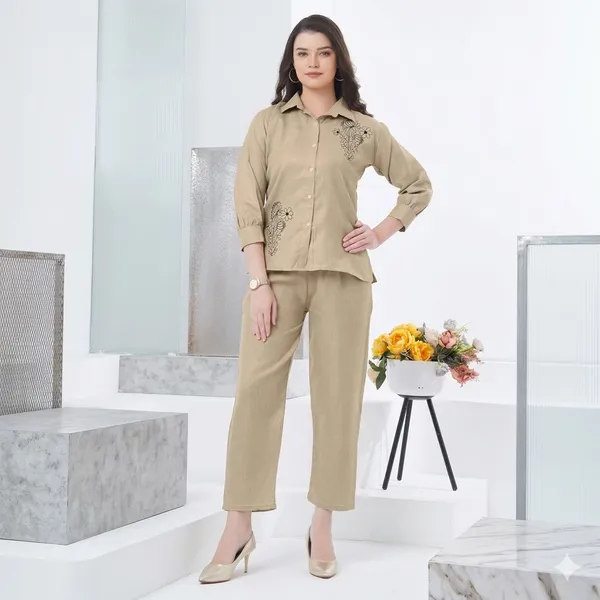 Beige_Linen_Co-ord_Set_For_Women