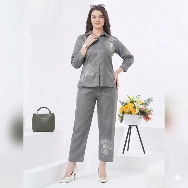 Dark_Grey_Linen_Co-ord_Set_For_Women