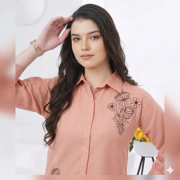 Peach_Linen_Co-ord_Set_For_Women