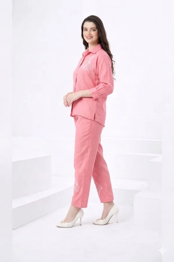 Pink_Linen_Co-ord_Set_For_Women