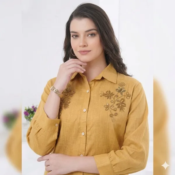 Yellow_Linen_Co-ord_Set_For_Women