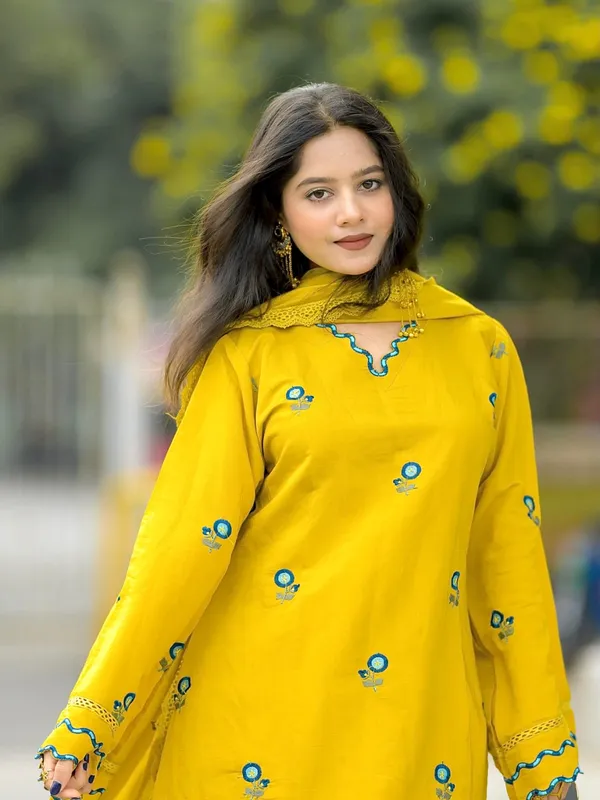 Women_Trendy_Cotton_Yellow_Embriodred_Kurta_With_Patiala_and_Dupatta