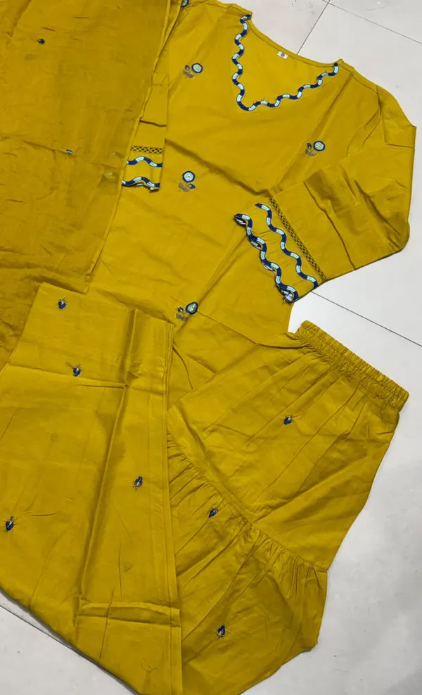 Women_Trendy_Cotton_Yellow_Embriodred_Kurta_With_Patiala_and_Dupatta