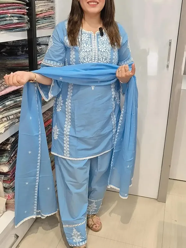 Women_Trendy_Cotton_Blue_Embriodred_Kurta_With_Pant_and_Dupatta
